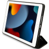 Funda tipo libro Karl Lagerfeld KLFC10SAKHPKK Saffiano Monogram Ikonik para Apple iPad 10.2 (7.ª, 8.ª, 9.ª gen.), negra