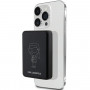 Batería externa de inducción Karl Lagerfeld KLPBM5KIOTTGK 5000 mAh 15W, Outline Ikonik, MagSafe, negra