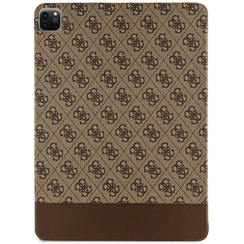 Funda Guess GUFCP12PS4SGW para Apple iPad Pro 12.9 (2020/2021/2022, 4.ª/5.ª/6.ª gen), 4G Stripe Allover, marrón