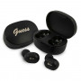 Guess GUTWST30BK Auriculares inalámbricos TWS intraurales con base de carga, Bluetooth 5.0, negros