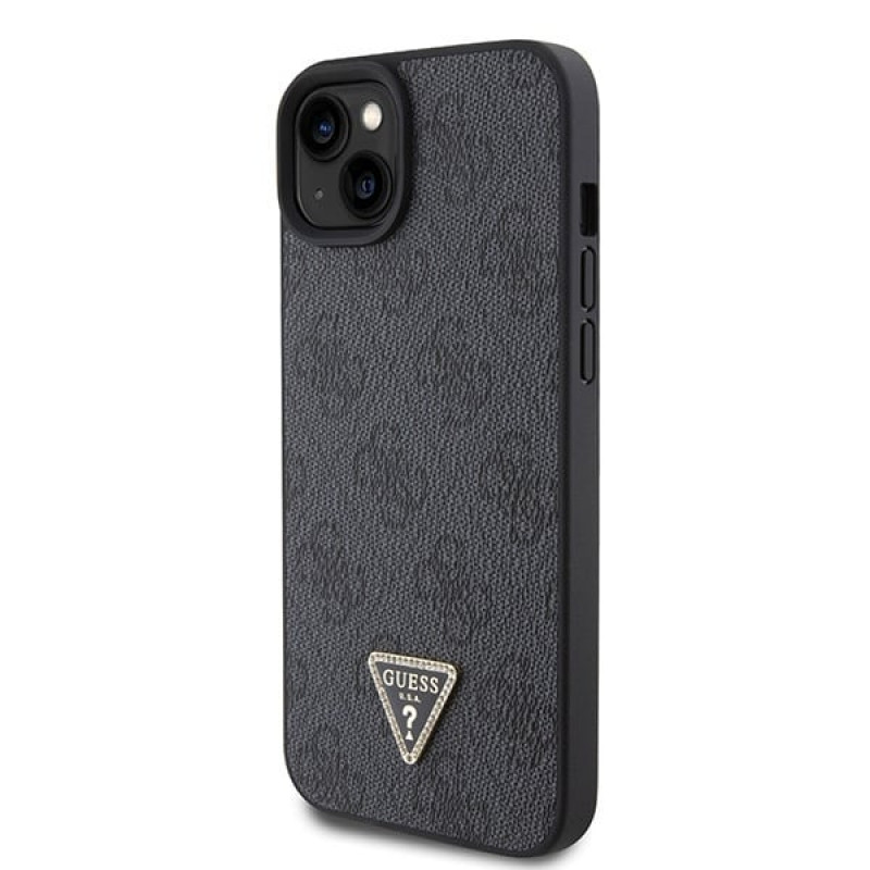 Guess GUHCP15MP4TDSCPK Funda rígida Apple iPhone 15 Plus / 14 Plus, Crossbody 4G Metal Logo, negra