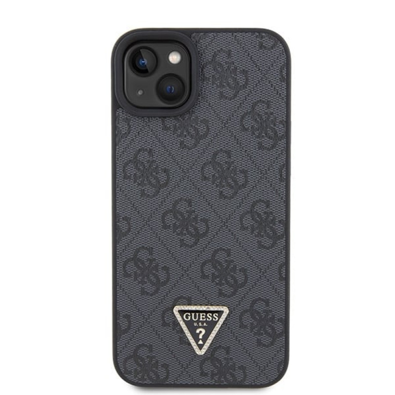 Guess GUHCP15MP4TDSCPK Funda rígida Apple iPhone 15 Plus / 14 Plus, Crossbody 4G Metal Logo, negra