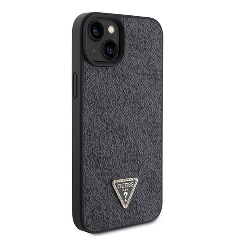 Guess GUHCP15MP4TDSCPK Funda rígida Apple iPhone 15 Plus / 14 Plus, Crossbody 4G Metal Logo, negra