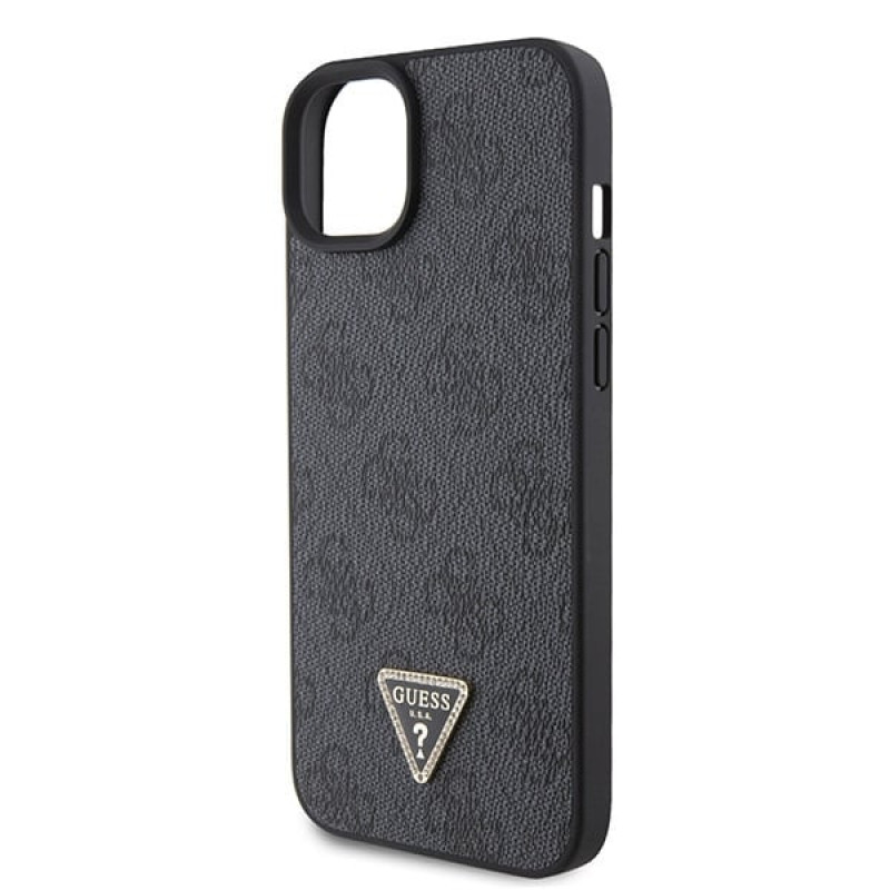 Guess GUHCP15MP4TDSCPK Funda rígida Apple iPhone 15 Plus / 14 Plus, Crossbody 4G Metal Logo, negra