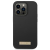 Guess GUHMP14XSBPLK Funda rígida Apple iPhone 14 Pro Max, Silicona Logo Plate MagSafe, Negra