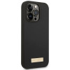 Guess GUHMP14XSBPLK Funda rígida Apple iPhone 14 Pro Max, Silicona Logo Plate MagSafe, Negra