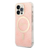 Guess GUBPP13LH4EACSP Funda + Cargador inalámbrico Apple iPhone 13 Pro rosa Hardcase, 4G Print, MagSafe