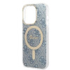 Guess GUBPP14XH4EACSB Funda + Cargador inalámbrico Apple iPhone 14 Pro Max azul Hardcase, 4G Print, MagSafe