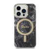 Guess GUBPP14XHMEACSK Funda + Cargador inalámbrico Apple iPhone 14 Pro Max negra Hardcase, Marble, MagSafe