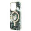 Guess GUBPP14LHJEACSA Funda + Cargador inalámbrico Apple iPhone 14 Pro verde Hardcase, Jungle, MagSafe