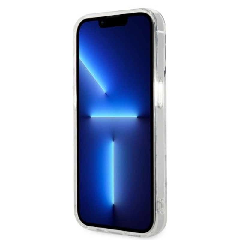 Funda Guess GUBPP14LHMEACSH + Cargador inalámbrico Apple iPhone 14 Pro blanca, Hardcase, Marble, MagSafe
