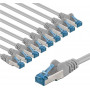 Latiguillo Goobay CAT 6A S/FTP (PiMF), 5 m, gris, juego de 10, conductor de cobre (CU), funda libre de halógenos (LSZH)