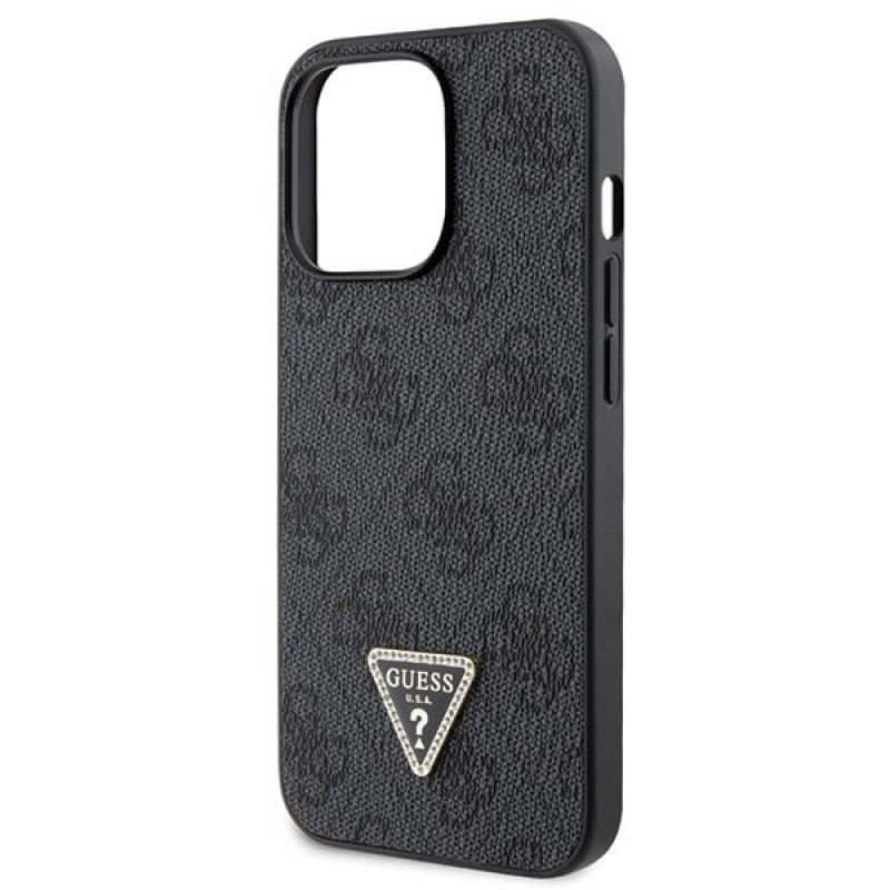 Funda rígida negra Guess GUHCP13LP4TDSCPK para Apple iPhone 13/13 Pro, Crossbody 4G Metal Logo
