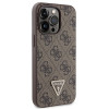 Guess GUHCP13LP4TDSCPW Funda rígida marrón para Apple iPhone 13/13 Pro, Crossbody 4G Metal Logo