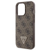 Guess GUHCP13LP4TDSCPW Funda rígida marrón para Apple iPhone 13/13 Pro, Crossbody 4G Metal Logo