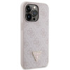 Guess GUHCP13LP4TDSCPP Funda rígida rosa para Apple iPhone 13/13 Pro, Crossbody 4G Metal Logo
