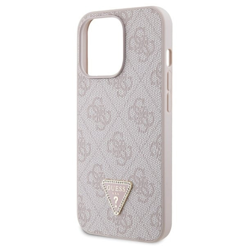 Guess GUHCP13LP4TDSCPP Funda rígida rosa para Apple iPhone 13/13 Pro, Crossbody 4G Metal Logo