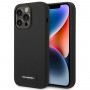 Karl Lagerfeld KLHMP14LSLMP1K Funda rígida negra para Apple iPhone 14 Pro, Silicone Plaque, MagSafe