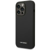 Karl Lagerfeld KLHMP14LSLMP1K Funda rígida negra para Apple iPhone 14 Pro, Silicone Plaque, MagSafe