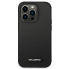 Karl Lagerfeld KLHMP14LSLMP1K Funda rígida negra para Apple iPhone 14 Pro, Silicone Plaque, MagSafe