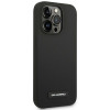 Karl Lagerfeld KLHMP14LSLMP1K Funda rígida negra para Apple iPhone 14 Pro, Silicone Plaque, MagSafe
