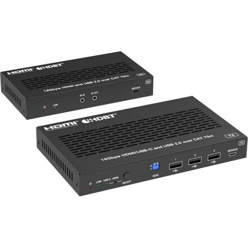 Extensor 4K Vivolink VLHUB121-EXT HDMI y USB-C