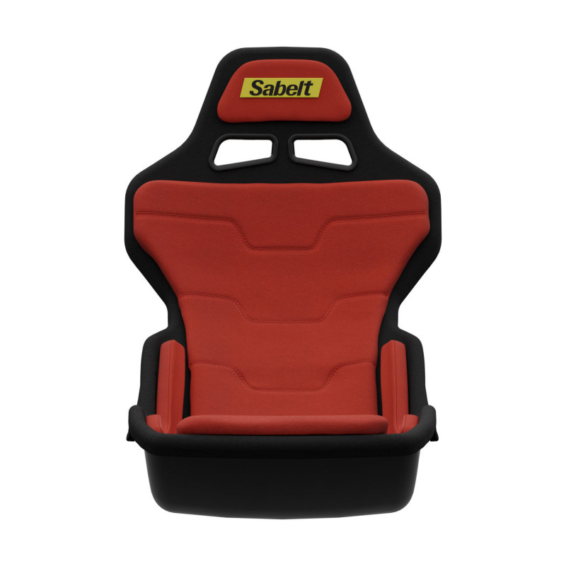 Asiento de simracing Sabelt SRP-1, carcasa de fibra de vidrio, diseño fórmula, acolchado, rojo racing