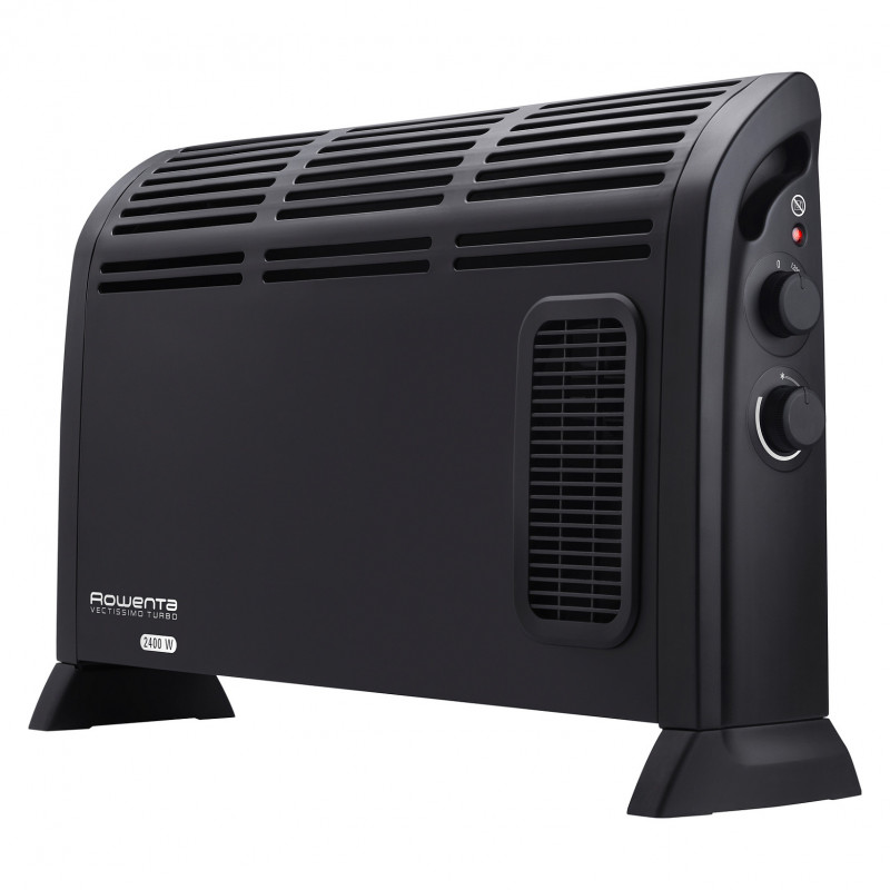 Calefactor convector con ventilador Rowenta Vectissimo Turbo CO3035F1, 2400 W, negro