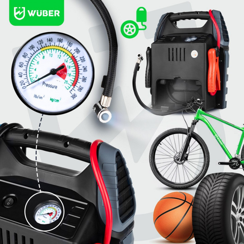 Compresor de aire booster 5 en 1 Wuber W14270 con arrancador