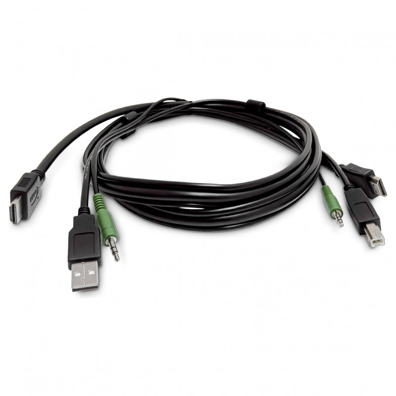 Cable KVM HDMI StarTech.com SKHDMMKVM-06-TAA compatible con TAA, USB 2.0, audio de 3,5 mm, 1,8 m