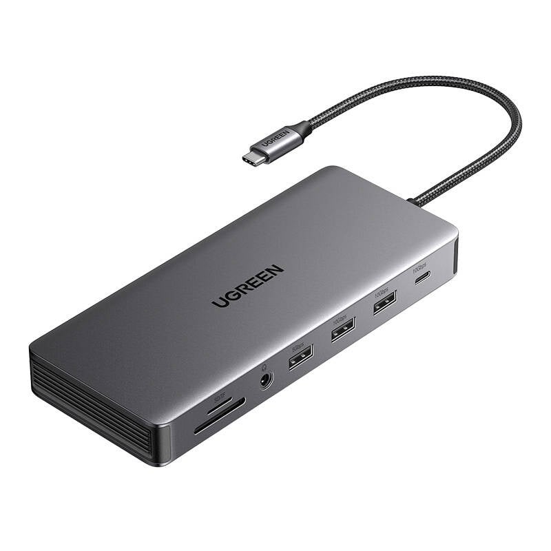 Estación de acoplamiento USB-C para portátil Ugreen Revodok Pro 313 (15978), UGR1851, 100 W, gris