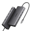 Estación de acoplamiento USB-C para portátil Ugreen Revodok Pro 313 (15978), UGR1851, 100 W, gris
