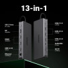 Estación de acoplamiento USB-C para portátil Ugreen Revodok Pro 313 (15978), UGR1851, 100 W, gris