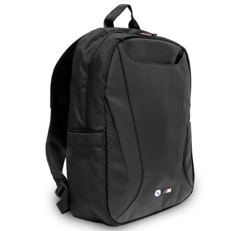Mochila BMW BMBP15SPCTFK de 16 pulgadas, Carbon&Leather Tricolor, negra