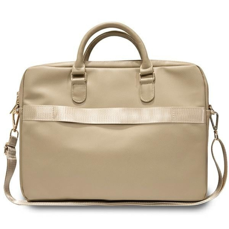 Bolsa para portátil Guess GUCB15ZPGSTEGD de 16 pulgadas, Triangle 4G, dorado claro