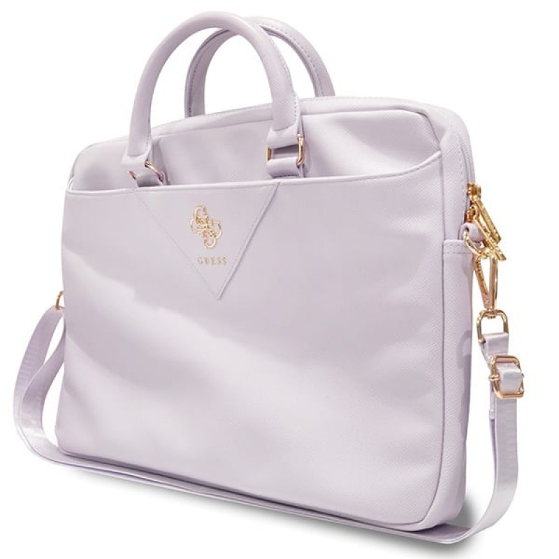 Guess GUCB15ZPGSTEGU Bolsa para portátil de 16 pulgadas, Triangle 4G, morada