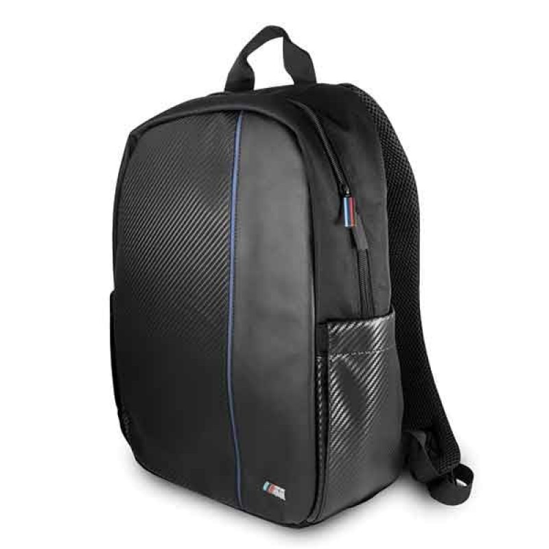 Mochila BMW BMBPCO15CAPNBK, 16 pulgadas, negra Carbon Navy Stripe