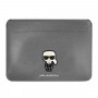 Funda Karl Lagerfeld KLCS14PISFG, 13/14 pulgadas, plateada Saffiano Ikonik Karl