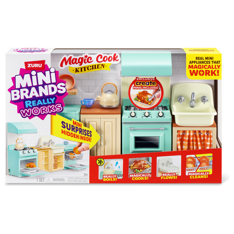 Set de juego de cocina ZURU Mini Brands Magic Cook Kitchen Playset Series 1