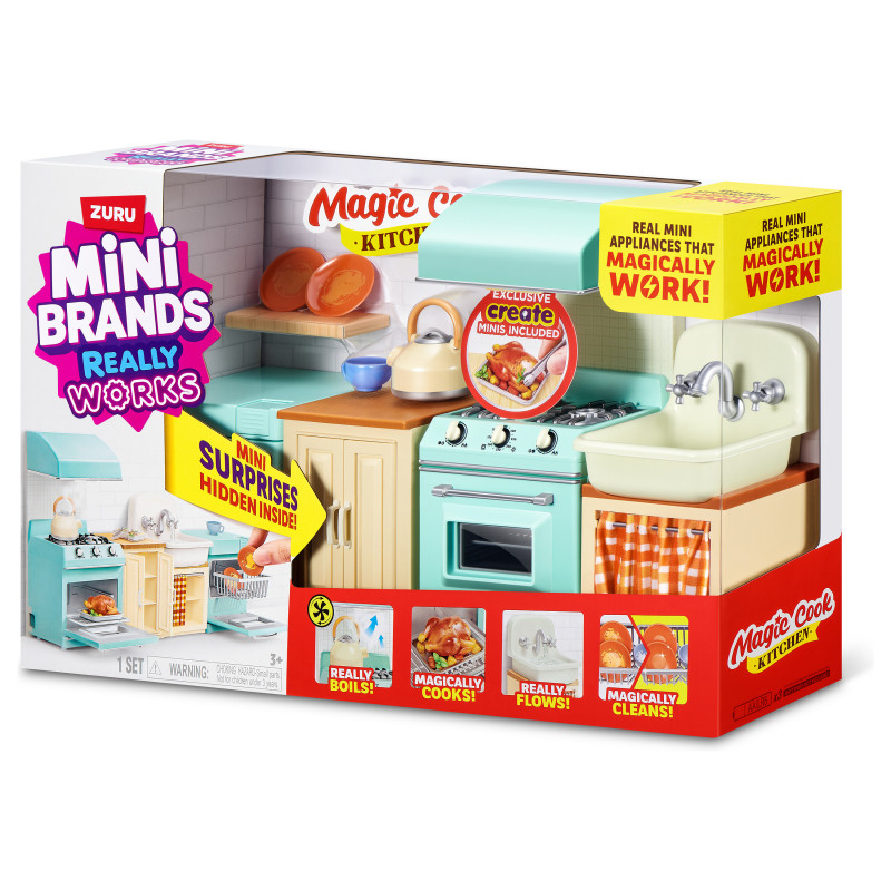 Set de juego de cocina ZURU Mini Brands Magic Cook Kitchen Playset Series 1