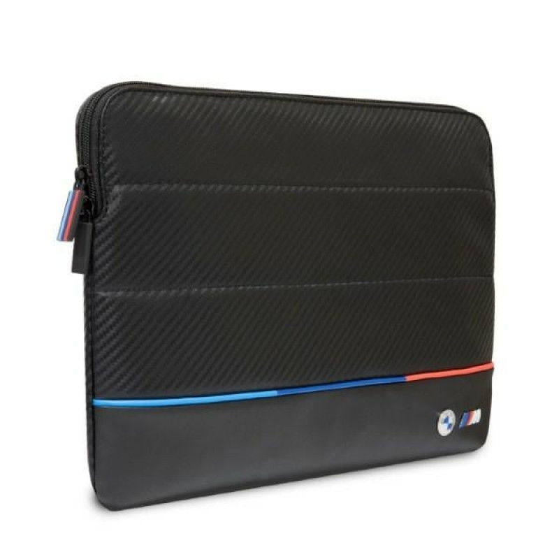 Funda para portátil BMW BMCS16PUCARTCBK, 16", negra Carbon Tricolor