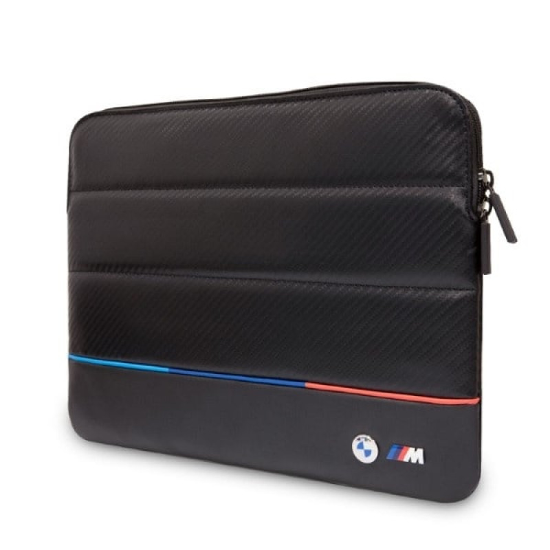 Funda para portátil BMW BMCS14PUCARTCBK, 14", negra Carbon Tricolor