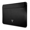 Funda para portátil Guess GUCS14PSATLK Saffiano Triangle Logo 13/14", negra