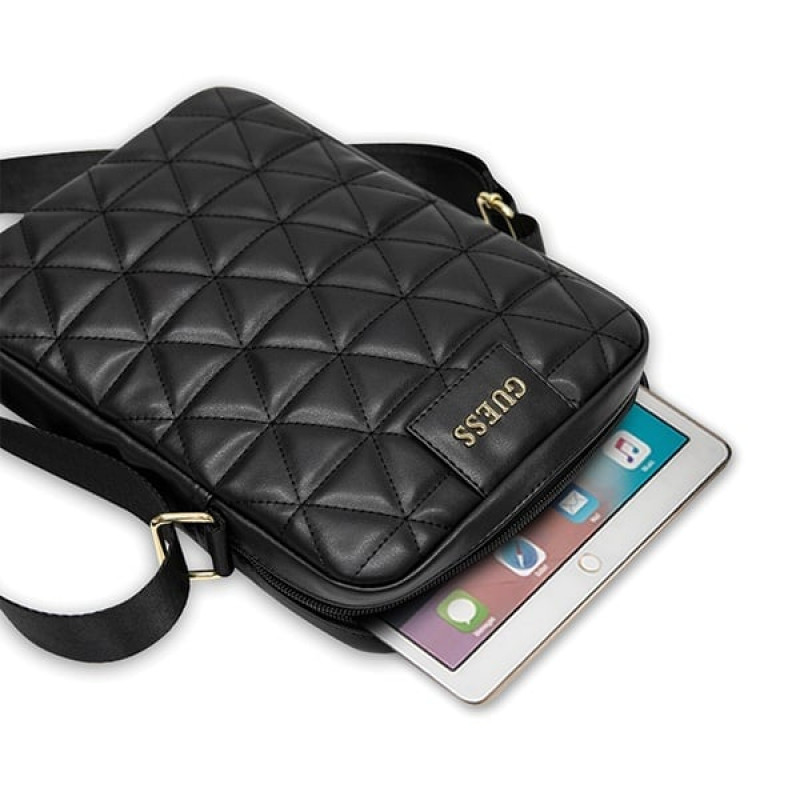 Guess GUTB10QLBK Bolso acolchado para tablet de 10", negro