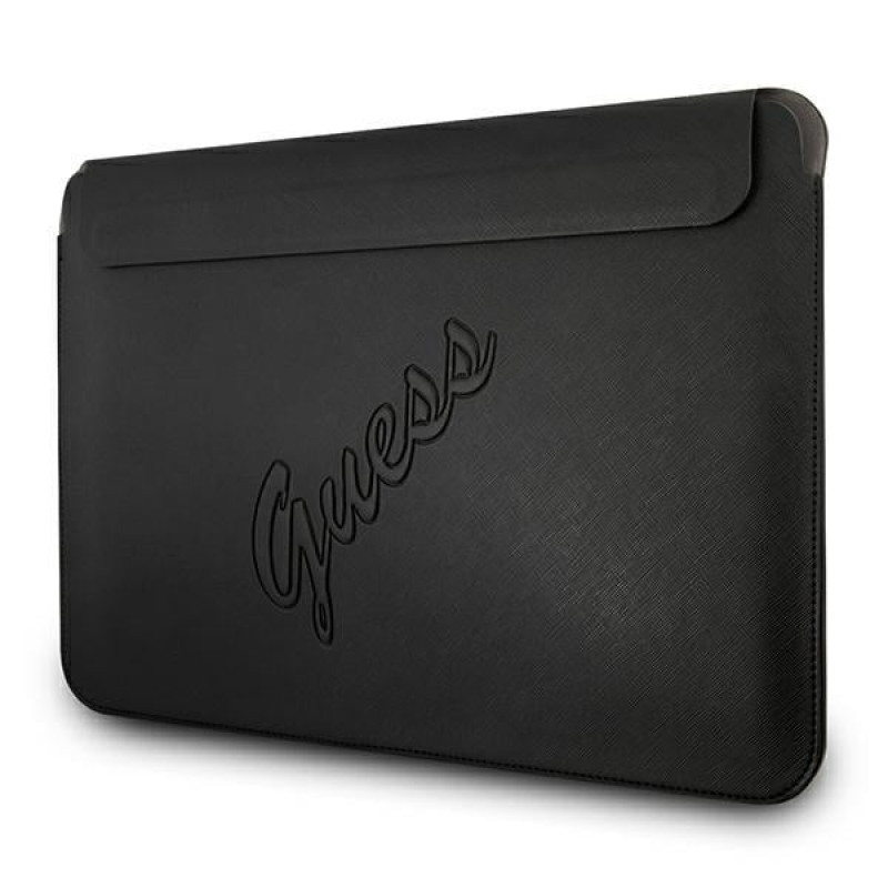 Funda Guess GUCS13PUSASBK Saffiano Script para portátil de 13", negra