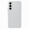 Funda de piel Samsung EF-VS901LJ para Galaxy S22, gris claro