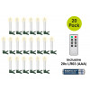 Velas navideñas LED inalámbricas para árbol de Navidad Goobay 75258 (20 uds.), incl. 20x AAA (LR03), clips, mando a distancia, temporizador, regulables, blanco cálido (2600 K)