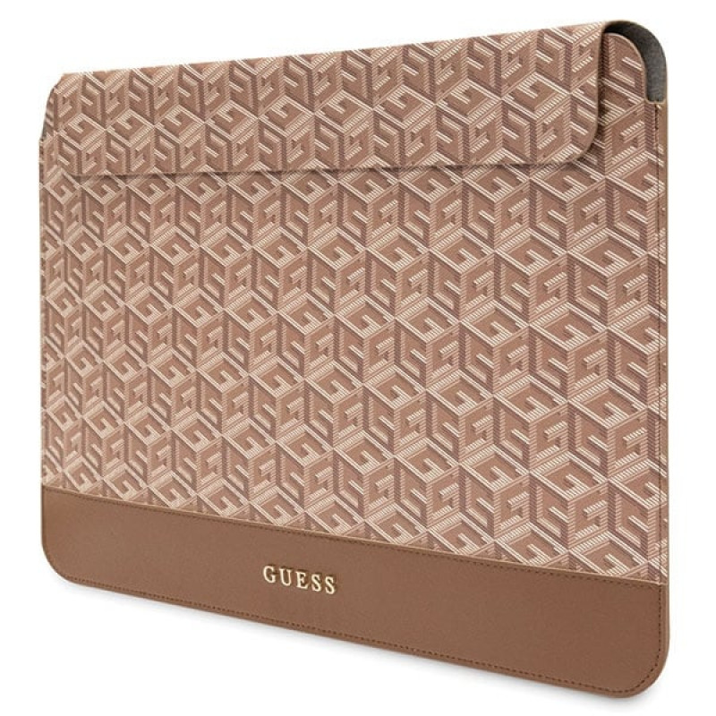 Funda para portátil Guess GUCS14HGCFSEW 14", GCube Stripes, marrón
