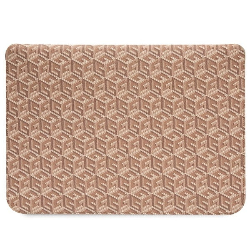Funda para portátil Guess GUCS14HGCFSEW 14", GCube Stripes, marrón