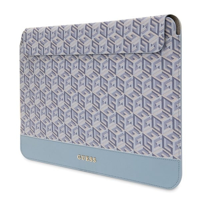 Funda para portátil Guess GUCS14HGCFSEB de 14 pulgadas, GCube Stripes, azul